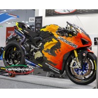 Carbonvani - Ducati Panigale V4 / S / Speciale "DAIDEGAS" Design Carbon Fiber Full Fairing Kit - ROAD VERSION (11 pieces!!) Carbonvani - Ducati Panigale V4 / S / Speciale "DAIDEGAS" Design Carbon Fiber Full Fairing Kit - ROAD VERSION (11 pieces!!)